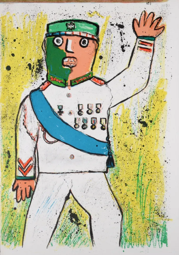 Lithografie Baj - One Cent Life,1964