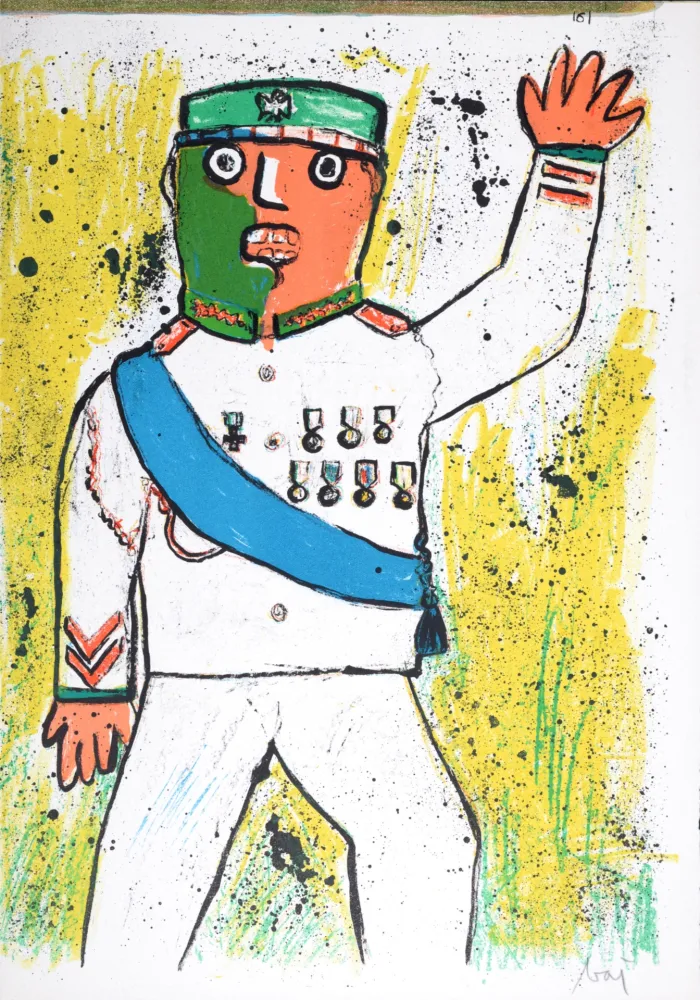 Lithografie Baj - Universe in Man, 1964 (Hand-signed)