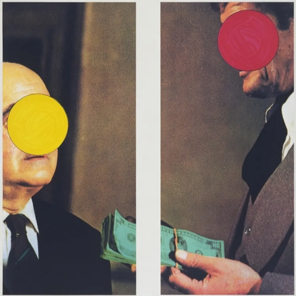 Zeefdruk Baldessari -  Money with Space Between