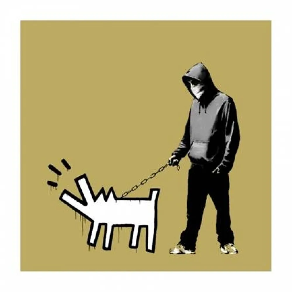Zeefdruk Banksy - Choose Your Weapon - Khaki