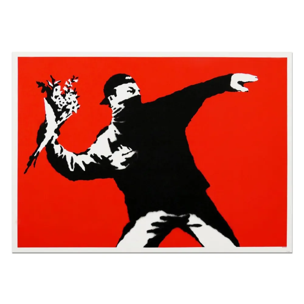 Zeefdruk Banksy - Love is in the Air