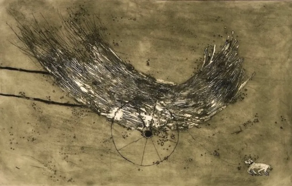 Ets En Aquatint Barcelo - La Charette de foin