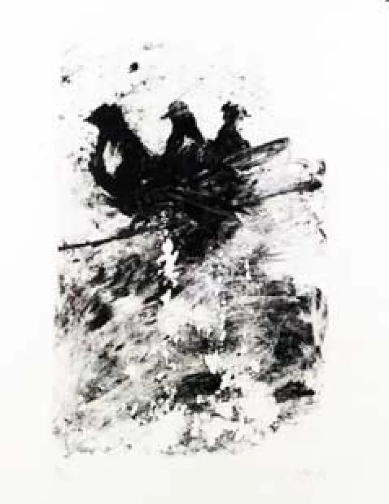 Lithografie Barcelo - Les pigeons