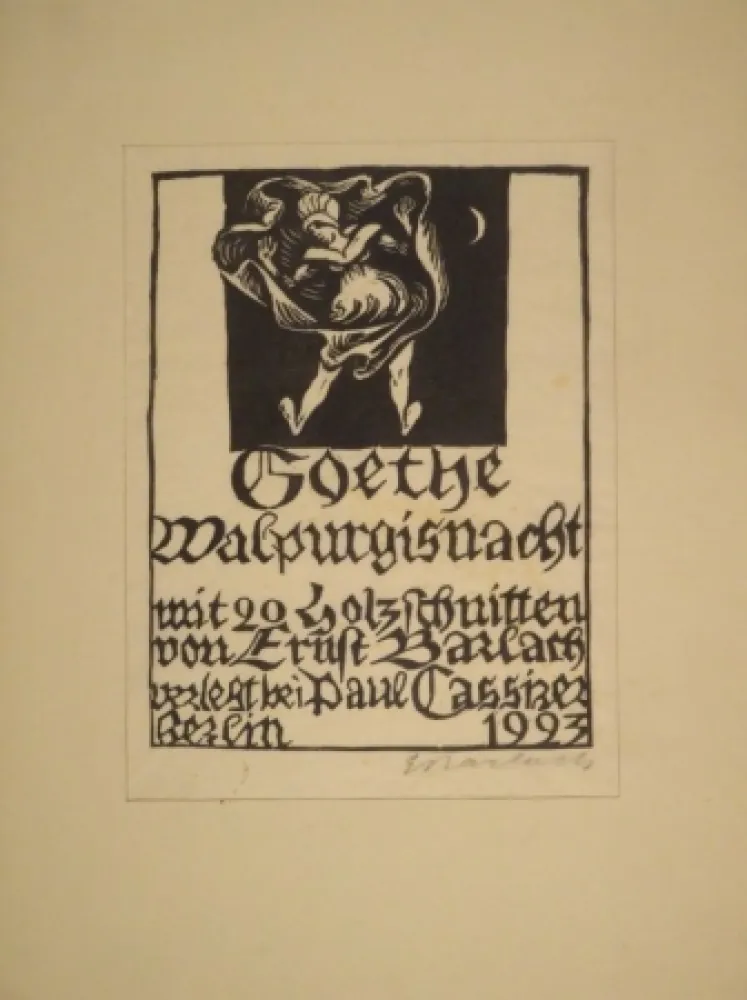 Houtsnede Barlach - GOETHE, J. W. von. Walpurgisnacht.