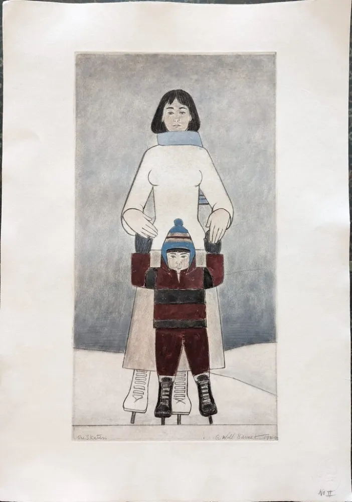 Ets En Aquatint Barnet - The Skaters