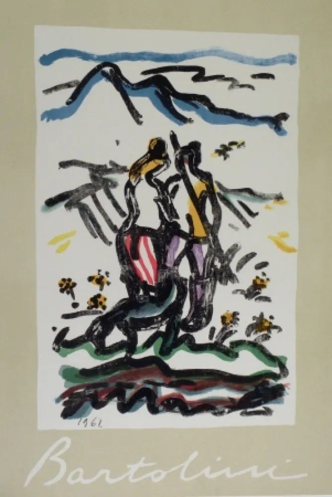 Lithografie Bartolini - Cacciatore felice