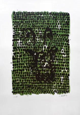 Lithografie Baselitz - GRUNES TUCH