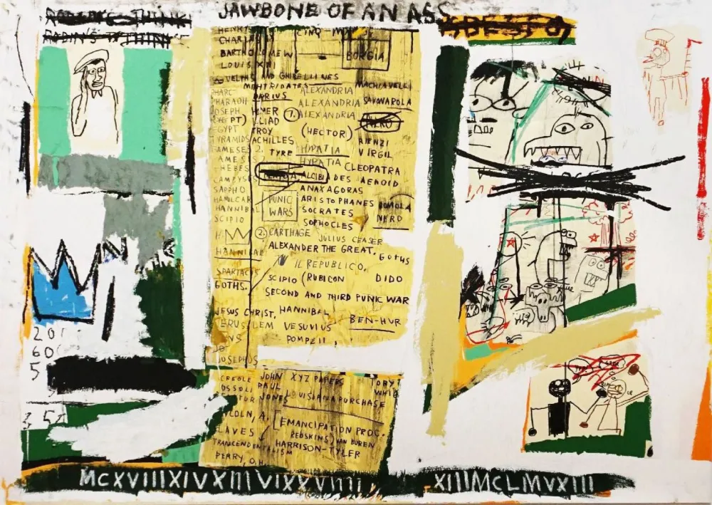 Zeefdruk Basquiat - Jawbone of an ass