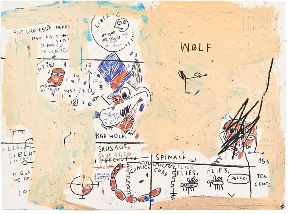 Zeefdruk Basquiat - Wolf Sausage