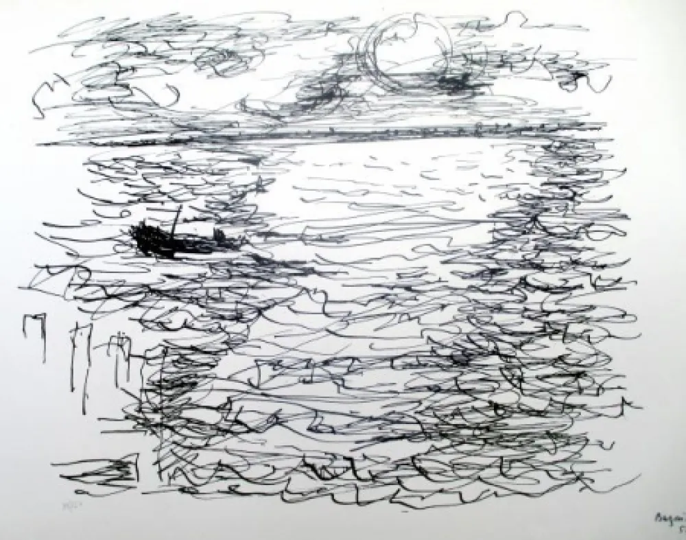 Lithografie Bazaine - Lever du soleil