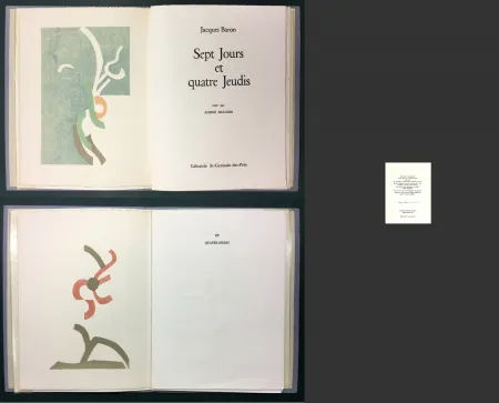 Geïllustreerd Boek Beaudin - Jacques Baron : SEPT JOURS ET QUATRE JEUDIS. 2 lithographies originales en couleurs.