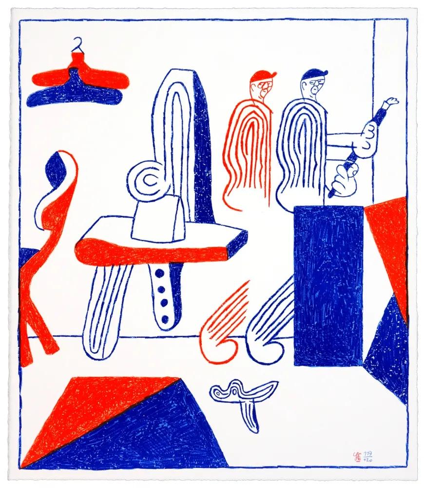 Lithografie Behncke - Albert Mertz