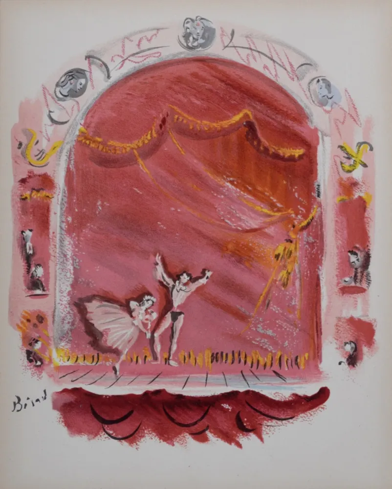 Lithografie Berard - La Scène de Ballet