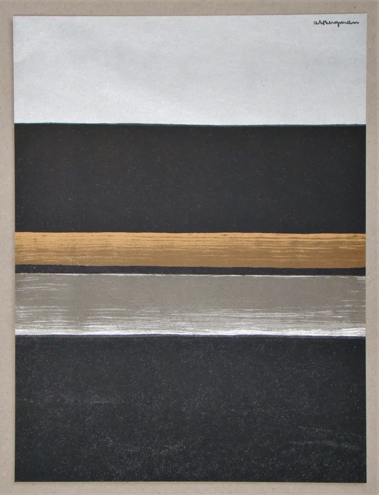 Lithografie Bergman - L 11 - 1970 Horizon noir