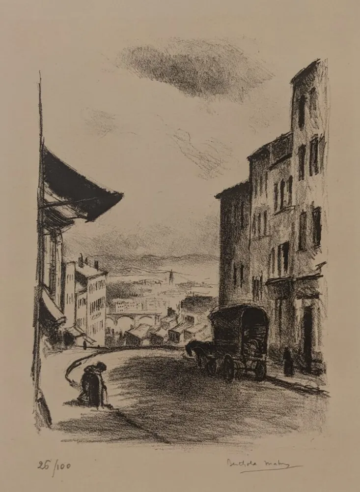 Lithografie Berthold-Mahn - Paysage