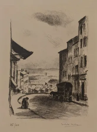 Lithografie Berthold-Mahn - Paysage