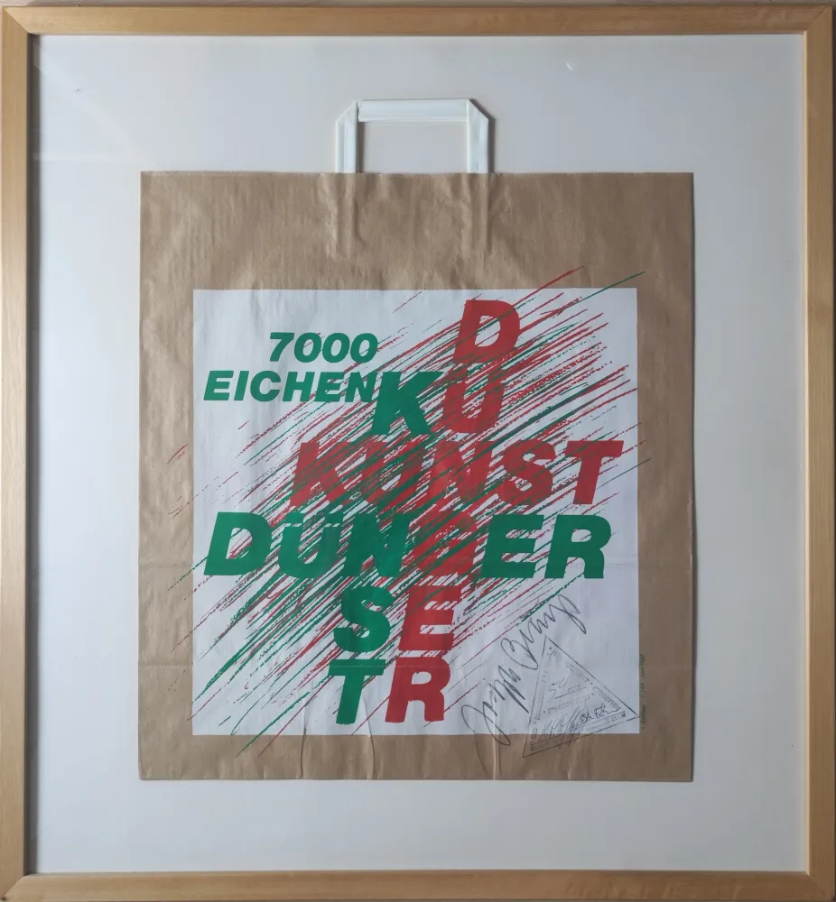 Zeefdruk Beuys - 7000-Eichen-Tüte, 1982. 