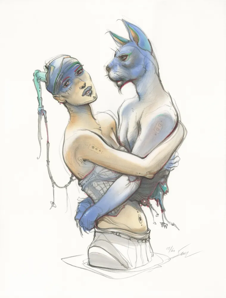 Lithografie Bilal - Transhumans 1