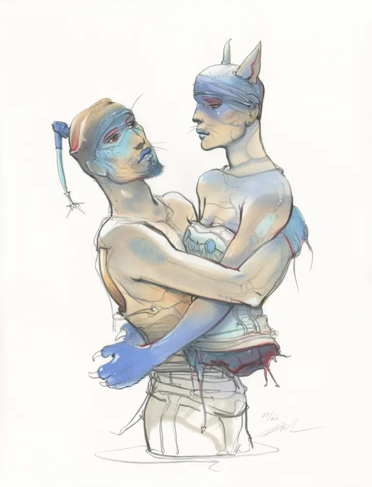 Lithografie Bilal - Transhumans 3