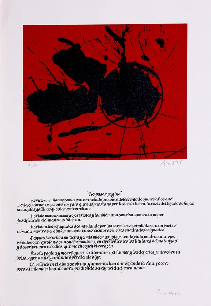 Lithografie Bird - No pasar página