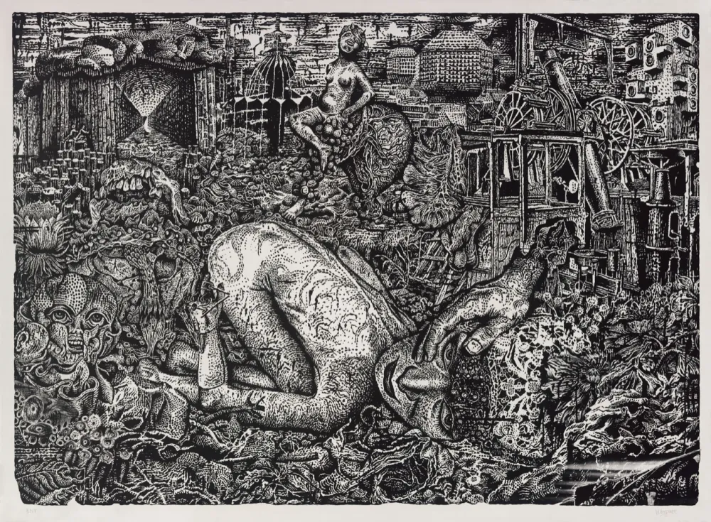 Lithografie Blanquet - Parabole Arithmétique