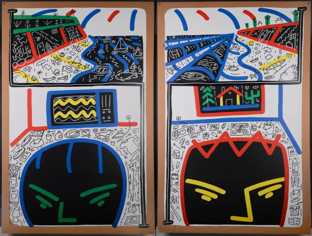 Zeefdruk Boisrond - Rêve de plage, 1986 (Diptyque)