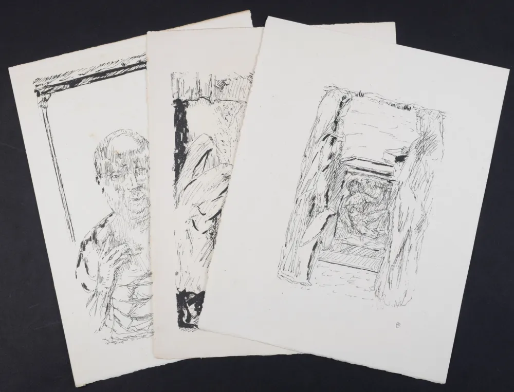 Lithografie Bonnard - La vie de Sainte Monique #8, 1930 - Set of 3 lithographs