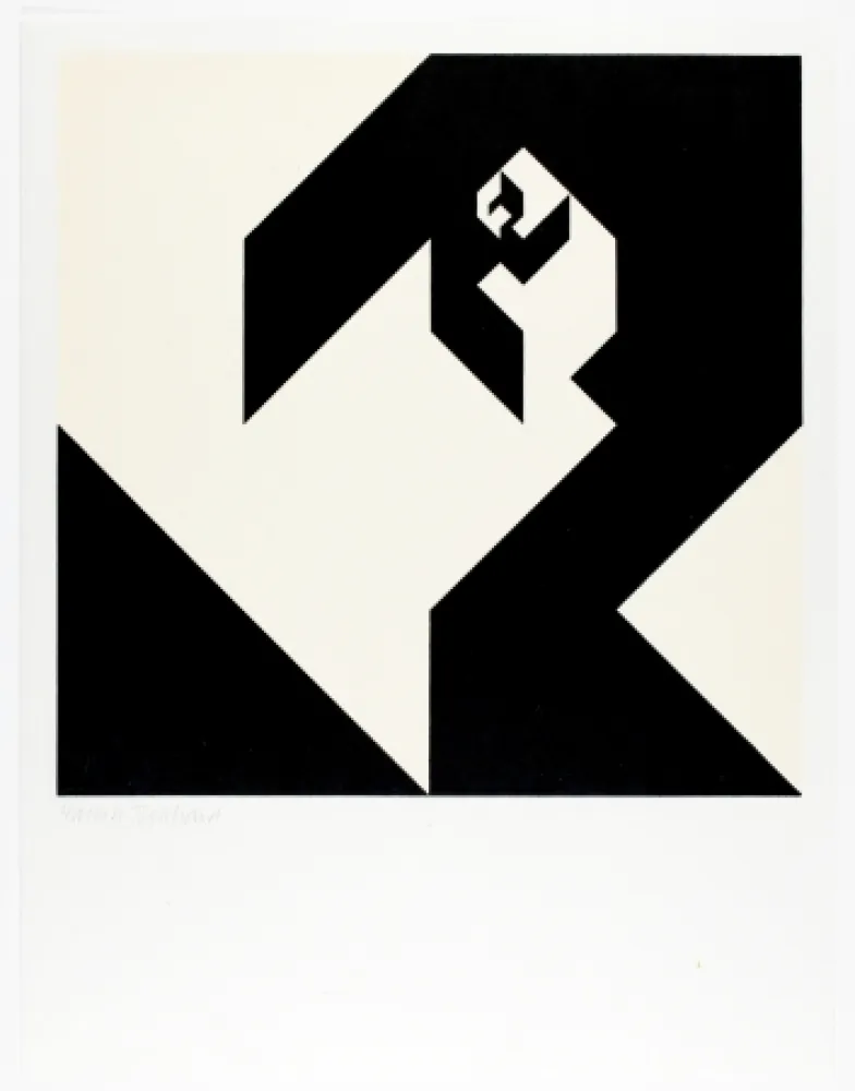 Houtsnede Bosshard - Variation 7