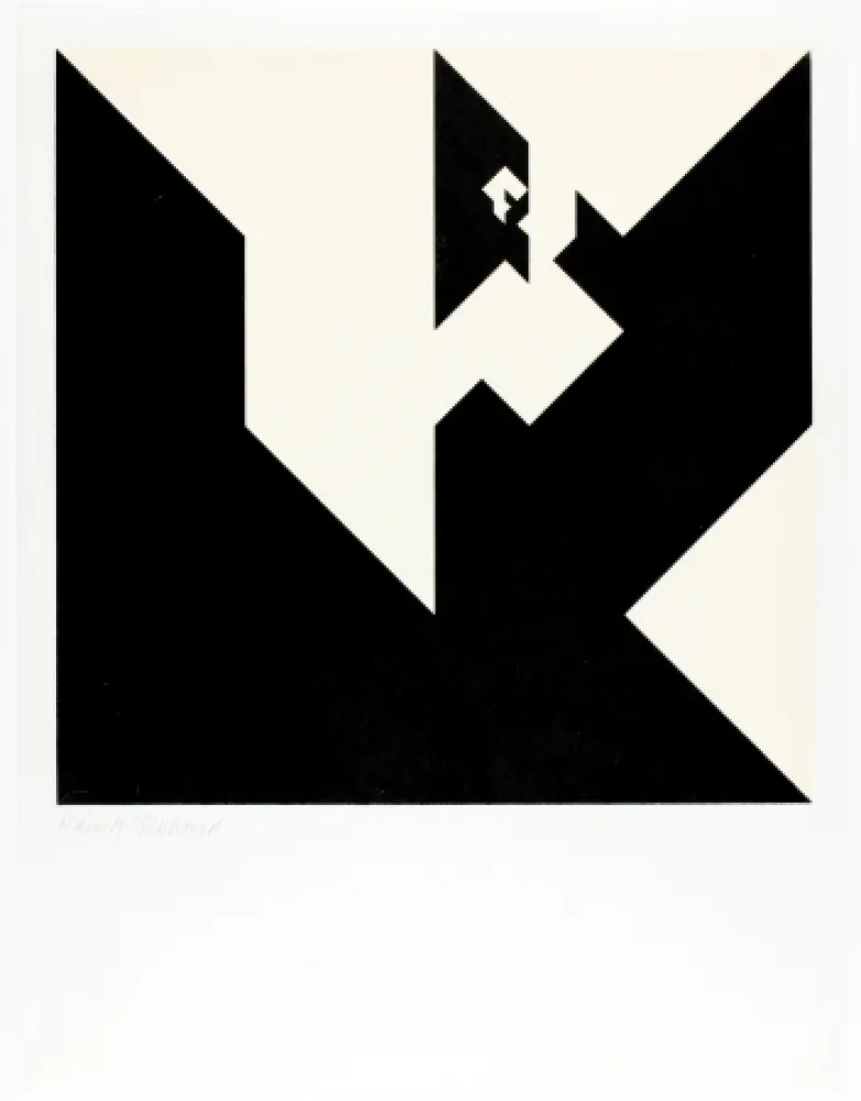 Houtsnede Bosshard - Variation 8