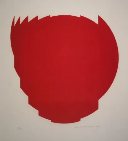 Houtsnede Bosshard - Zerlegung eines Kreises in 9 Teile