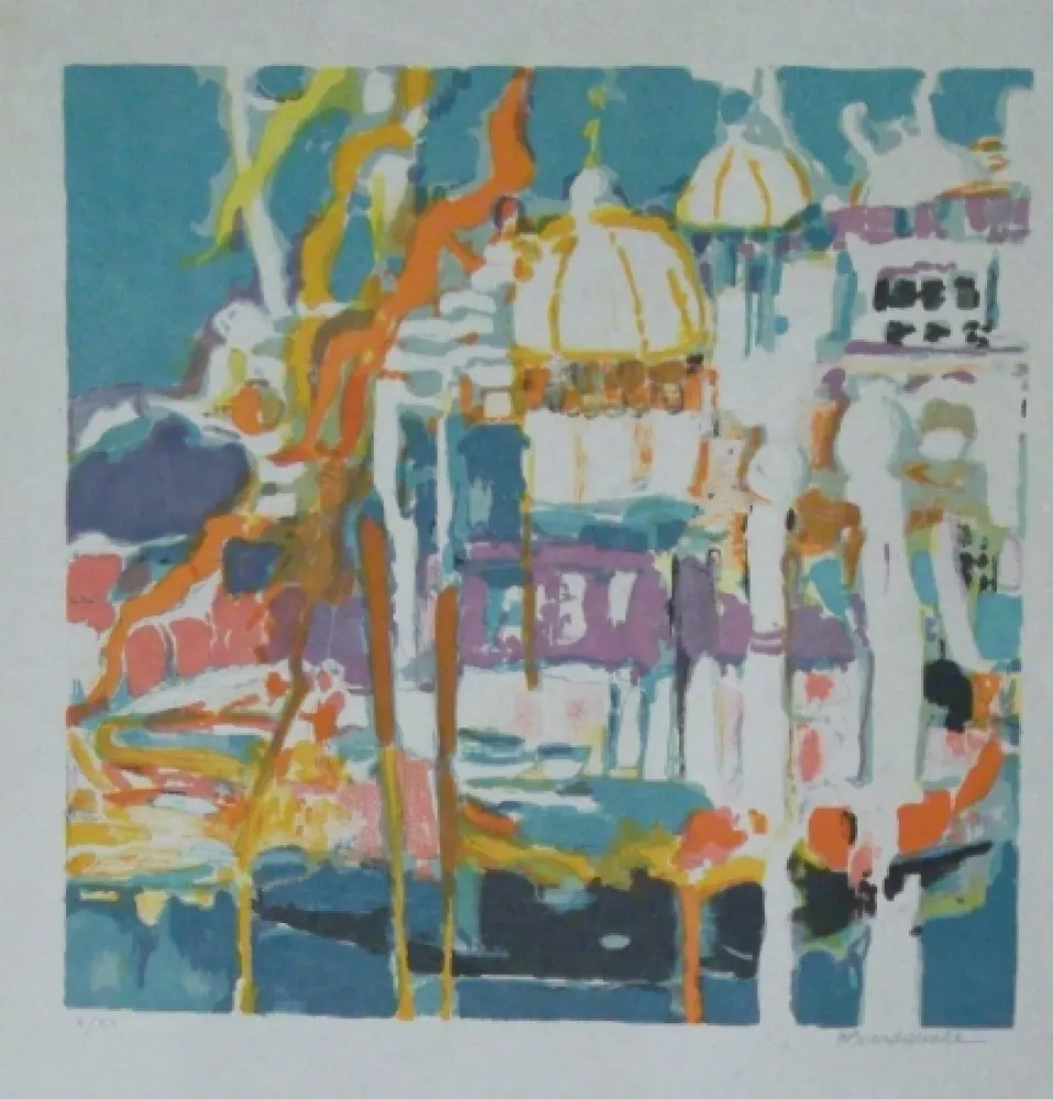 Lithografie Bourdouxhe - Venise