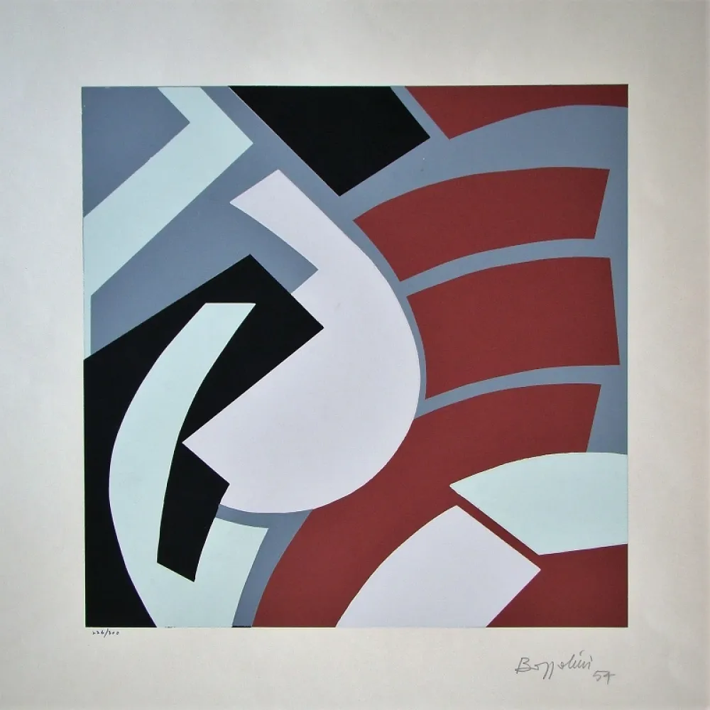 Zeefdruk Bozzolini - Composition, 1954