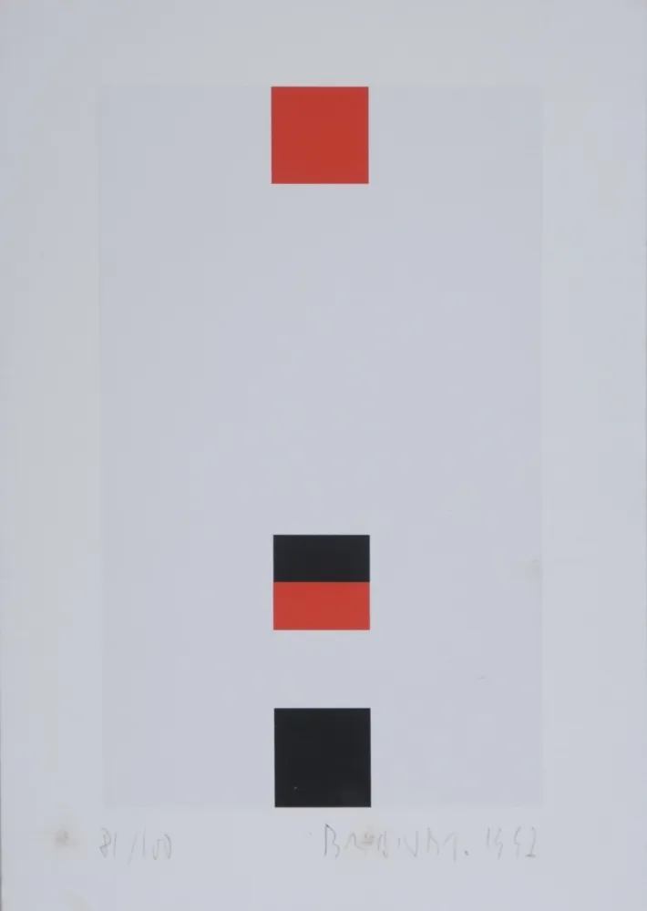 Zeefdruk Brandt - Composition abstraite #3