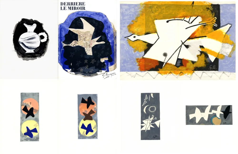 Geïllustreerd Boek Braque - DERRIÈRE LE MIROIR N° 115. BRAQUE. 9 lithographies couleurs (1959)