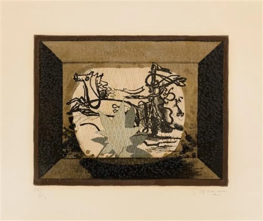 Lithografie Braque - Le Char (The Chariot III)