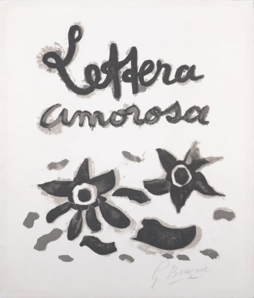 Lithografie Braque - Lettera Amorosa - Hand-signed