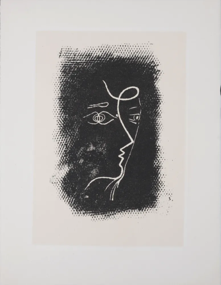 Lithografie Braque - Profil de femme, 1972
