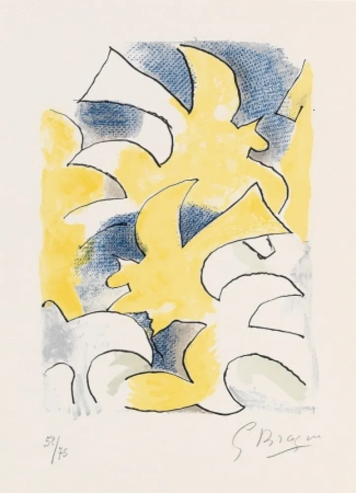 Lithografie Braque - Profil (Profile) from Lettera amorosa