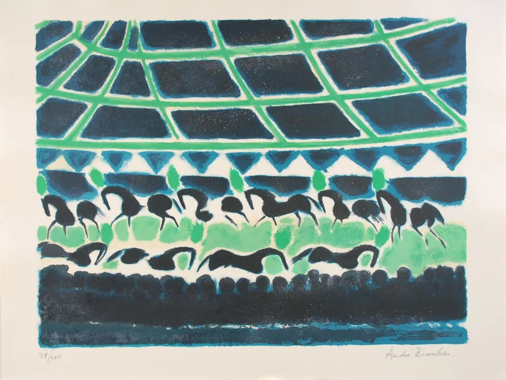 Lithografie Brasilier - La Ronde des Chevaux de Cirque - The Round of Circus Horses