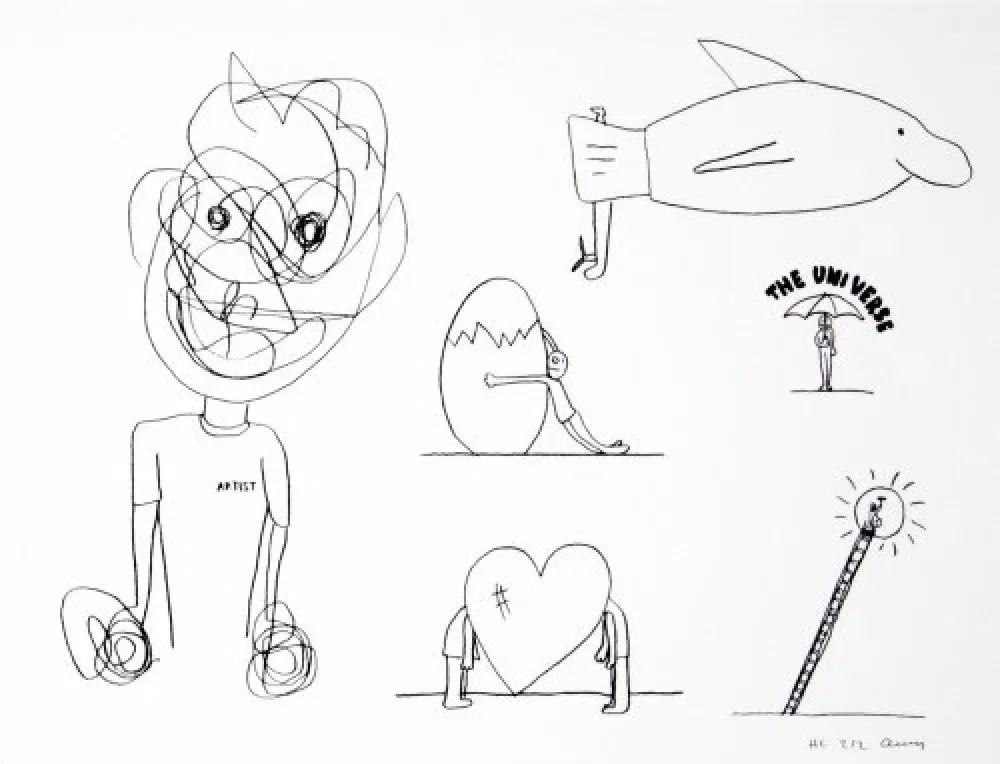 Lithografie Breuning  - Random thoughts about life 8