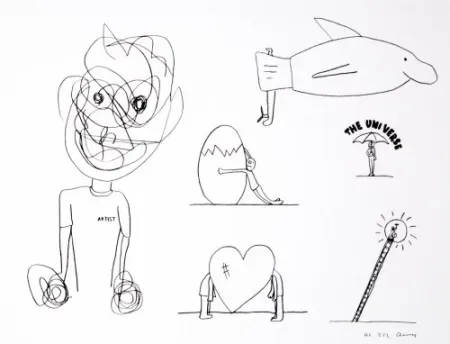 Lithografie Breuning  - Random thoughts about life 8