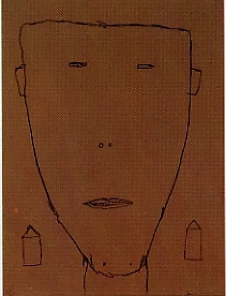 Lithografie Brown - Self portrait 15
