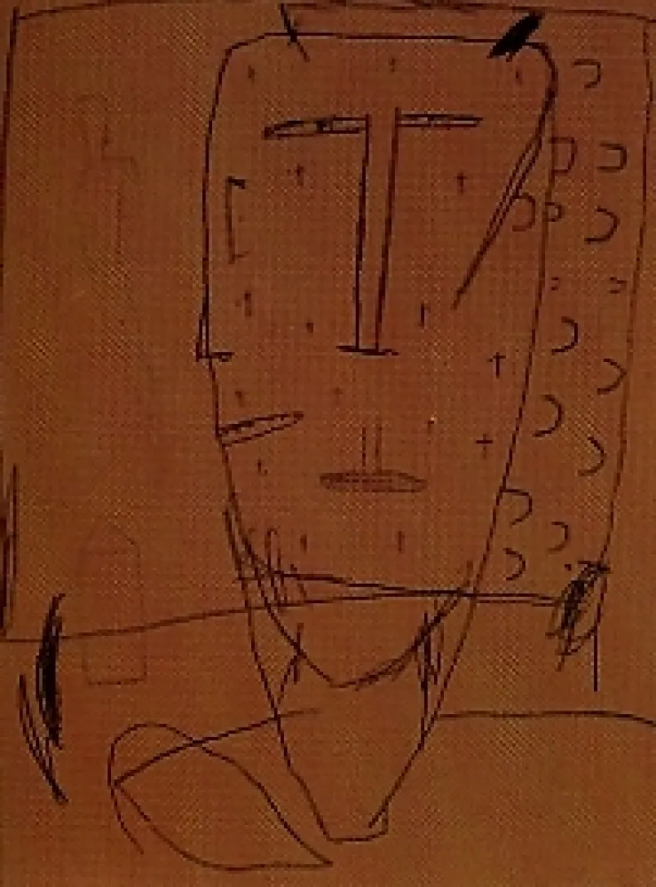 Lithografie Brown - Self portrait 4