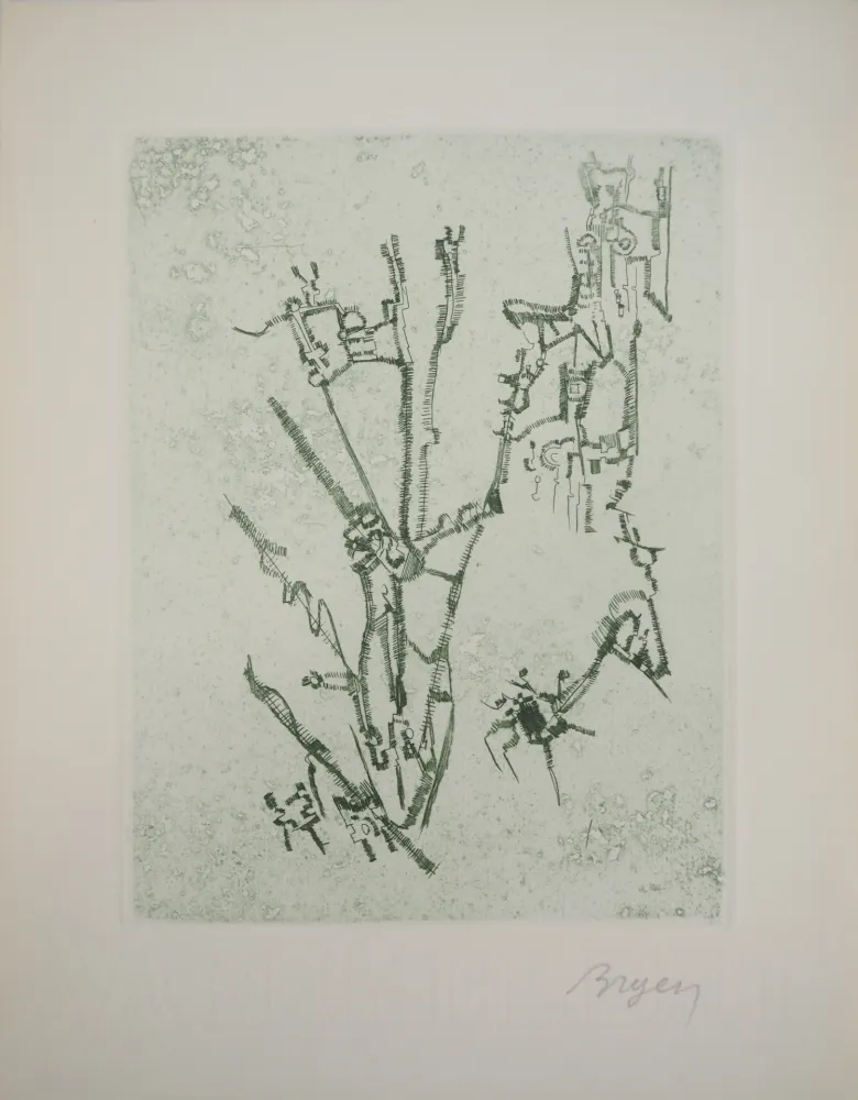 Gravure Bryen - Construction abstraite