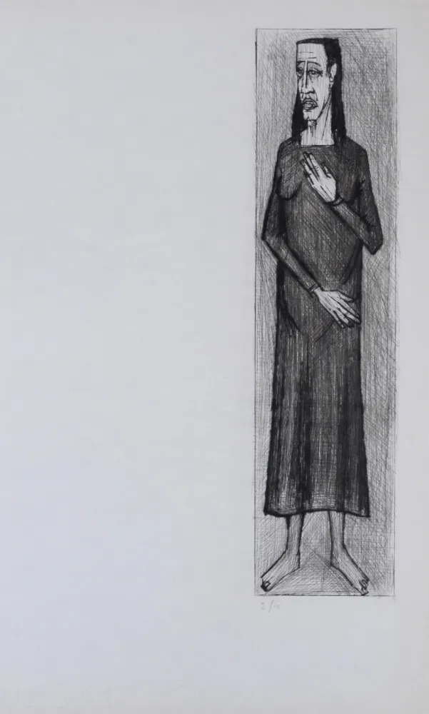 Ets En Aquatint Buffet - Homme de face, La Passion du Christ