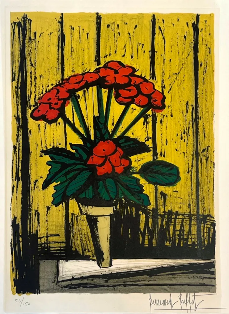 Lithografie Buffet - Le pot de bégonias 