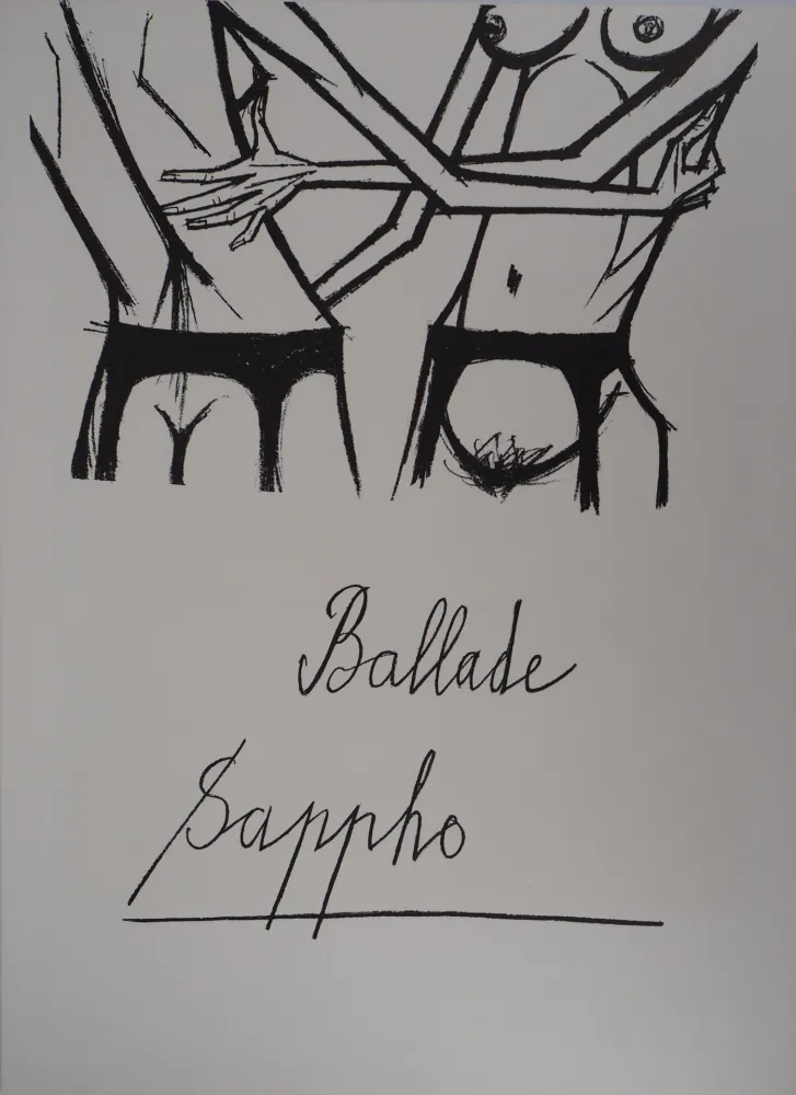 Lithografie Buffet - Nus enlacés, Ballade de Sappho