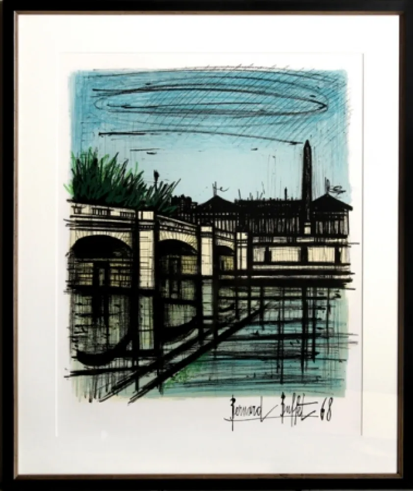 Lithografie Buffet - Place de la Concorde