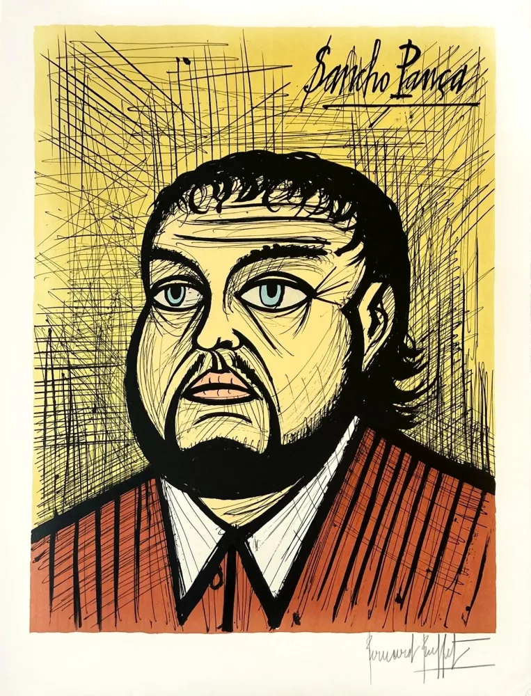 Lithografie Buffet - Sancho Pança 