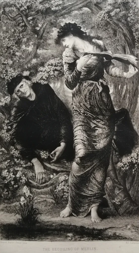 Ets Burne-Jones - The Beguiling of Merlin